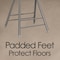 Hastings Home Folding Stool, Heavy Duty 24-Inch Collapsible Padded Round with 300-pound Capacity for Dorm, (Royal) 699588PGJ - alternate 3